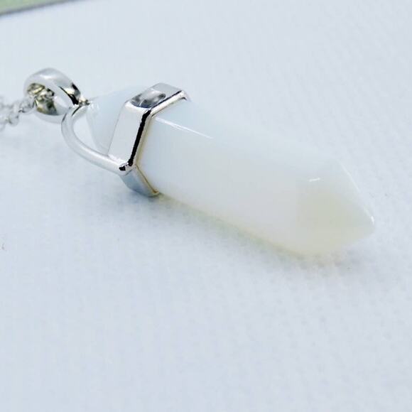 White Quartz Hexagonal Chakra Pendant - Picture 3 of 5